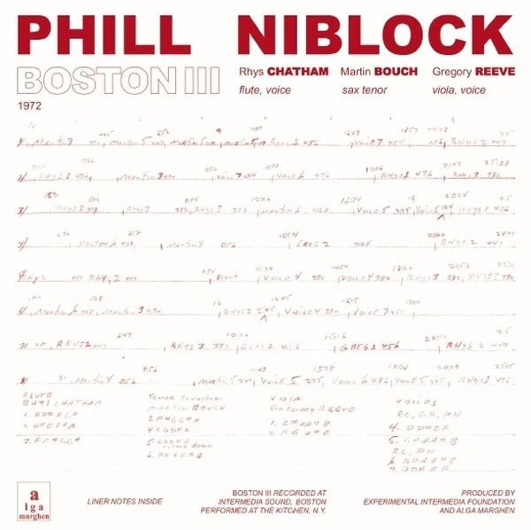 Phill Niblock, Rhys Chatham, Martin Bouch, Gregory Reeve - Boston III / Tenor / Index - ElMuelle1931